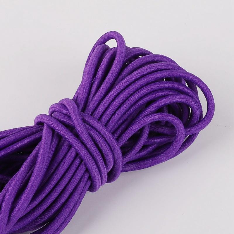 Durable Round Elastic Cord: High-Elasticity Purple and Blue Rubber Bands for DIY Projects