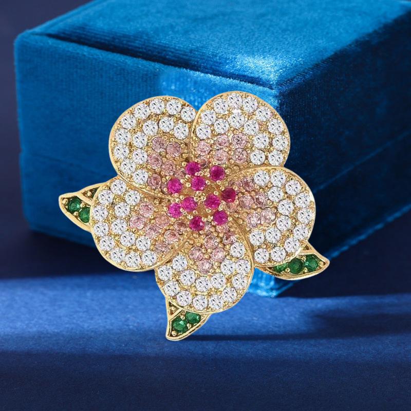 Elegant Farge Kamelia Magnetisk Brosje Dame Høy Sans Nisje Korsasje Allsidig Draktsfrakk Tilbehør Feriegaver