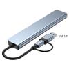 8in1 USB C Type C HUB Docking Station with 3.5mm Audio Jack Adapter for Micro SD Card Reader Laptop Tablet Phone Disk Converter