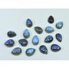 10X13MM Natural Labradorite Blue Fire Pear Cabochon Loose Gemstone 16Pcs Lot C-1127