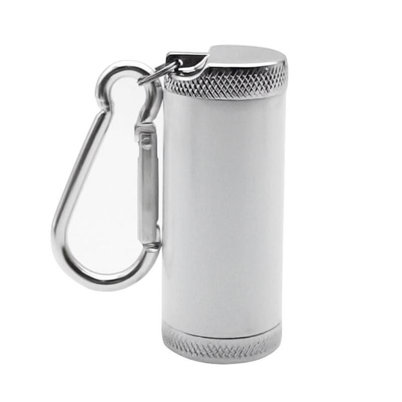 Portable Sealed Ashtray Mini Pocket Design Aluminum Alloy Holder Prevents Ashing Flying For Travel Outdoor Activity
