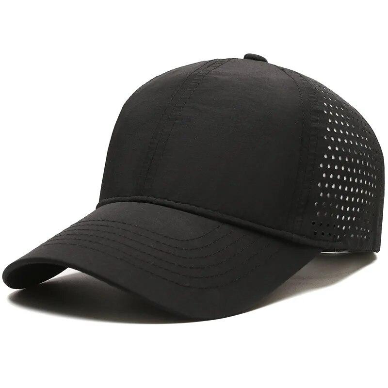 Solid Color Light Plate Men's Hat Summer Breathable Large Mesh Cap Fast Drying Sun Protection Shade Baseball Cap