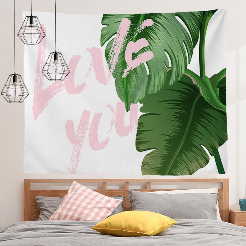 Flamingo Landscape Tapestry - European & American Decorative Polyester Wall Hanging 95×73cm Brushed