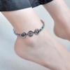 Trendy Weight Loss Magnetic Hematite Round Beads Stretch Anklet Anti-Fatigue Health Care Energy Slimming Anklet Jewelry