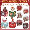 Pattern Christmas Themed Paper Box Set Holiday Decoration Props For Gift