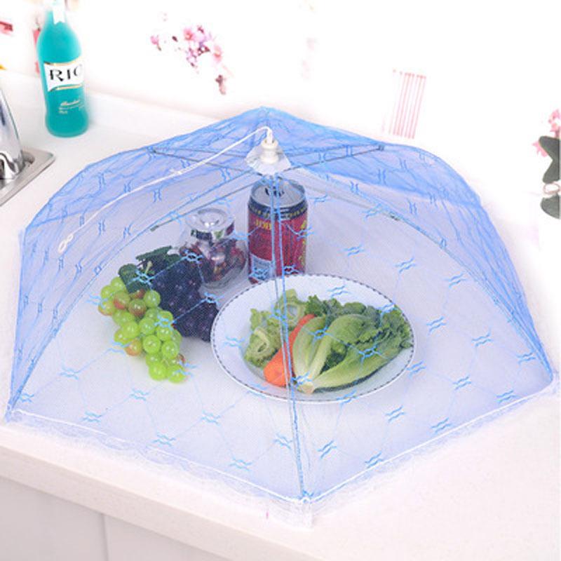Foldable Lace Food Cover: Large Round Insect-Proof Table, Dish & Rice Protector Umbrella
