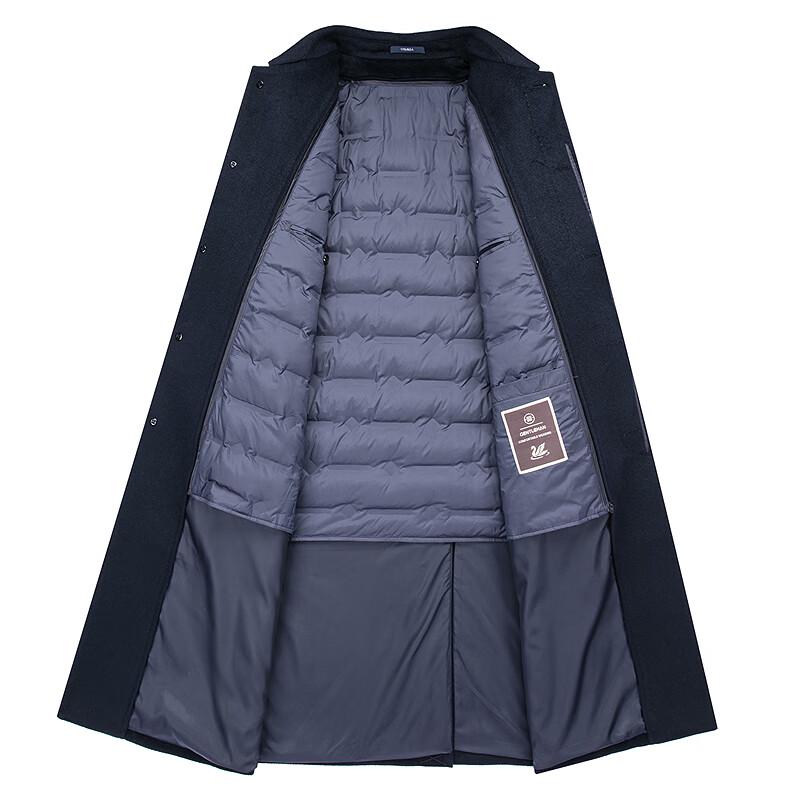 FAPAI Men's Business Cashmere Blend Wool Overcoat