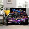 Vibrant Classic Cars Blanket, Soft Cozy Throw with Bold Design, Perfect Gift Idea for Car Enthusiasts and Home Decor Fans