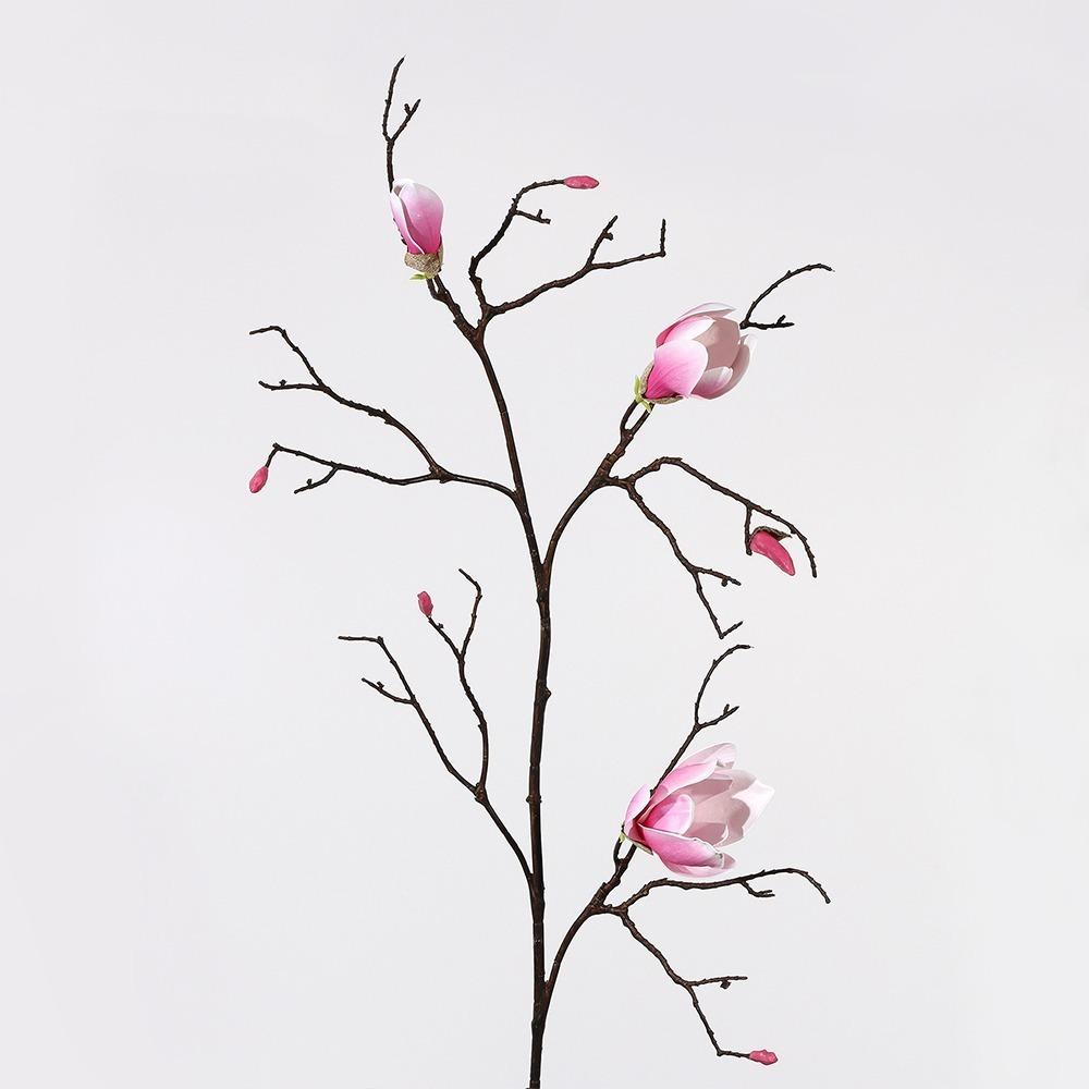 Handmade Artificial Magnolia Flower Real Touch Faux Magnolia Branch  Wedding Party Decor