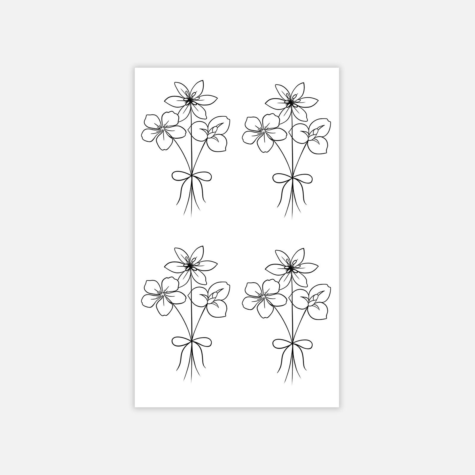 

Small Fresh Small Picture, Bouquet Tattoo Sticker, Simple And Beautiful Collarbone Ankle Arm Tattoo Sticker 6*10