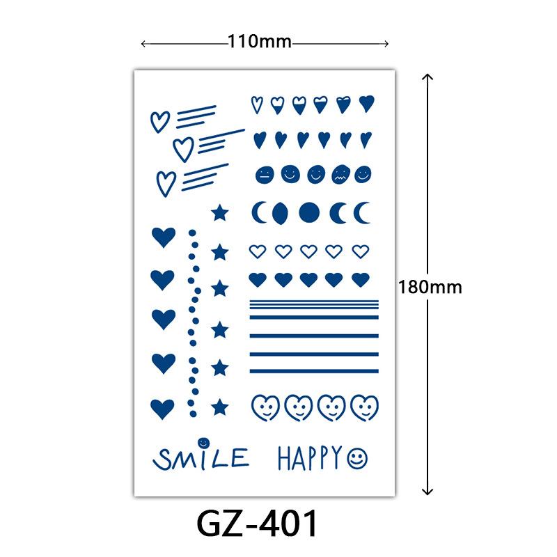 Autocolante Tatuaj Herbal, Autocolante Tatuaj cu Suc, Autocolante Tatuaj Semi-Permanent cu Litere Englezești Tatuaj