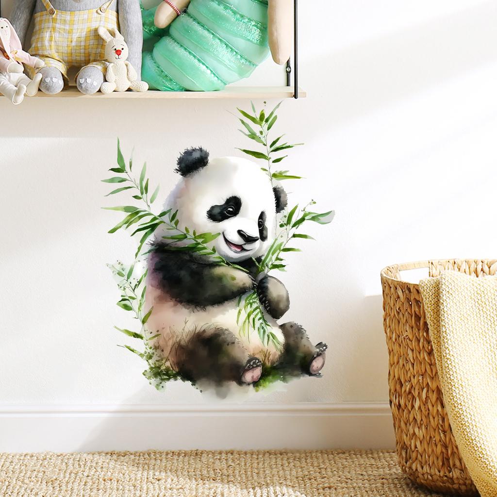 Cartoon Panda Löwe Zebra Tier Tapete Selbstklebend Abnehmbar für Kinderzimmer Kinderzimmer Schlafzimmer Wohnzimmer