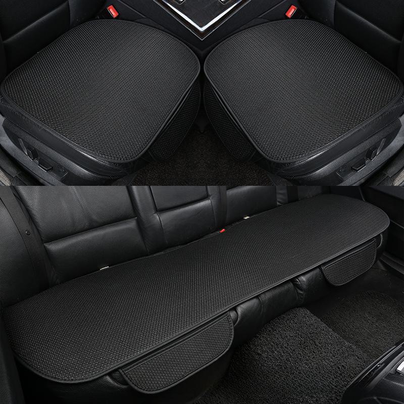 Ice Silk Car Seat Cushion Set - Universal, Non-Slip, Breathable, Backless, All-Season Cooling Pad.