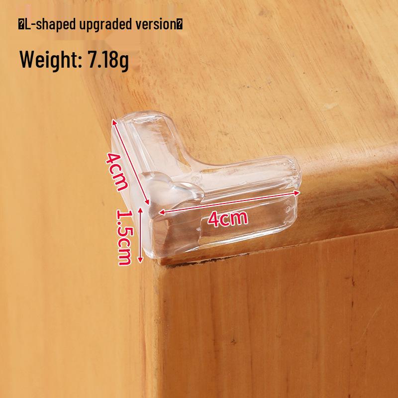 Teardrop-Shaped Transparent Silicone Corner Protectors for Furniture - Child Safety Soft Edge PVC Guards