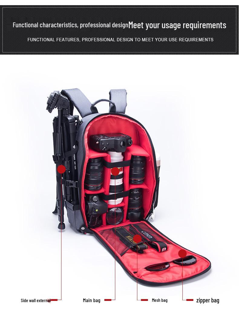 Cross-border DSLR & Drone Travel Bag with Removable Dividers for Photography