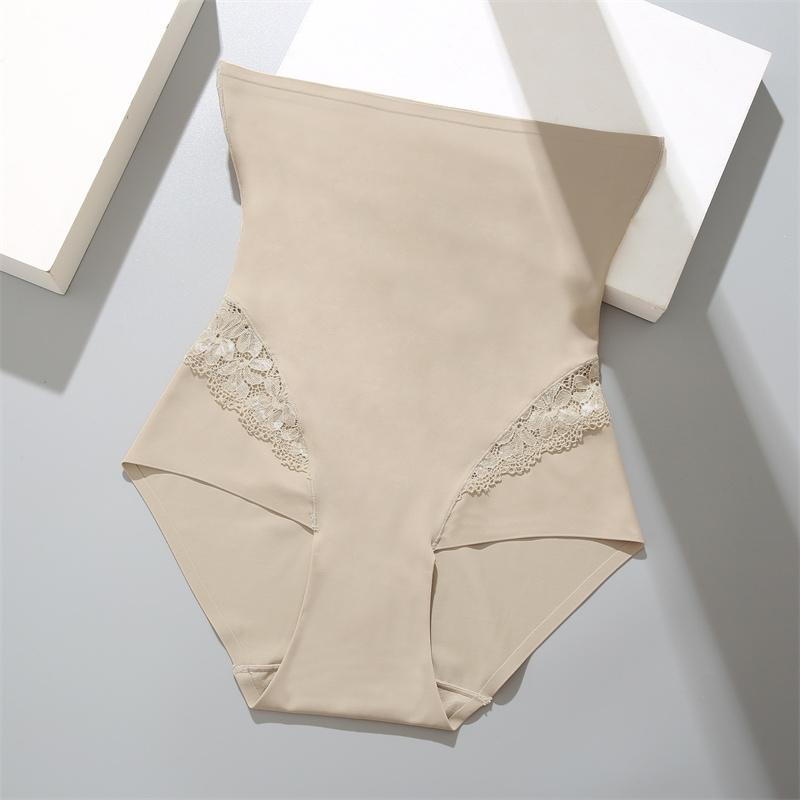 Nahtlose Frauen Hohe Taille Bodysuit Shapewear Spitze Aushöhlen Shaping Höschen Atmungsaktiv Starke Bauch Abnehmen Panty 2024