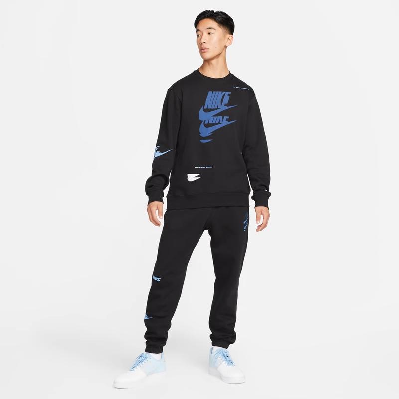 Nike Sportswear Essentials Sweatshirts Men's Black Crew Neck Thickened Regular DM6876-010