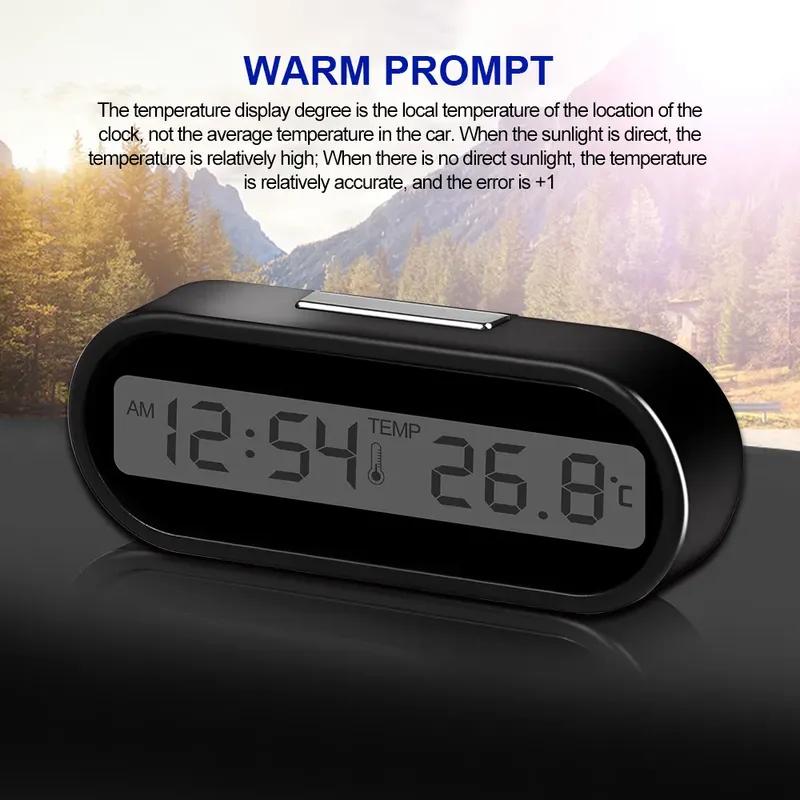 Auto Klok Lichtgevend LCD Achtergrondverlichting Digitale Weergave Auto Klok Digitale Thermometer Tijd Horloge 2-in-1 Auto Styling Accessoires