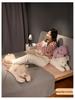Cute Cartoon Rabbit Cylindrical Body Pillow - Plush Backrest & Sleeping Support for Women