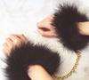 Fuzzy Black Cuffs  Restraints Cuffs & Shackles