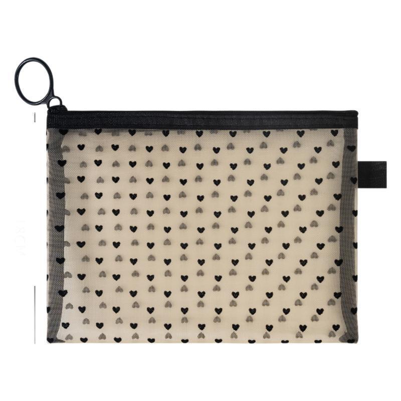 Portable Mesh Cosmetic & Earphone Storage Bag, Travel Toiletries & Lipstick Holder