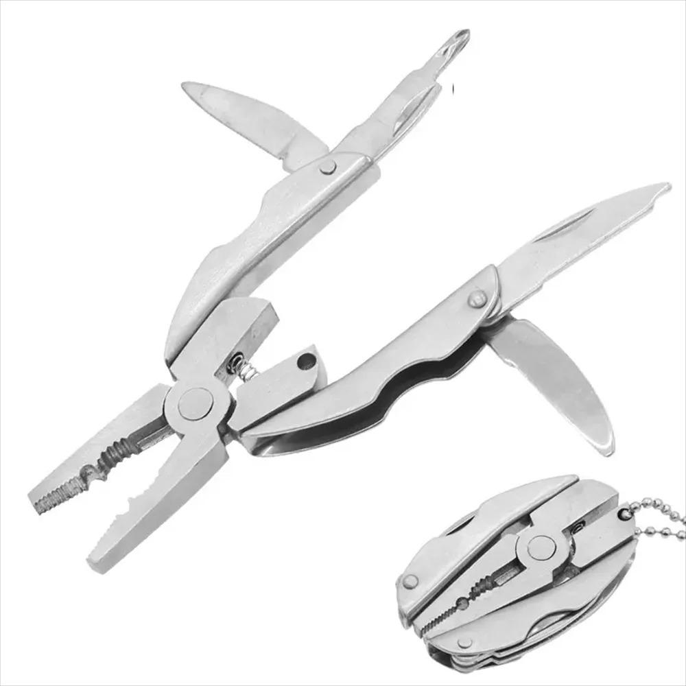 Folding Mini Turtle Small Pliers Portable Stainless Steel Multi-tool Pliers, Knife, Multi-function Outdoor Keychain Screwdriver