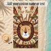 Animals Theme Soft Beach Towel Personalized Custom Name Text Towel Portable for Beach Pool Travel