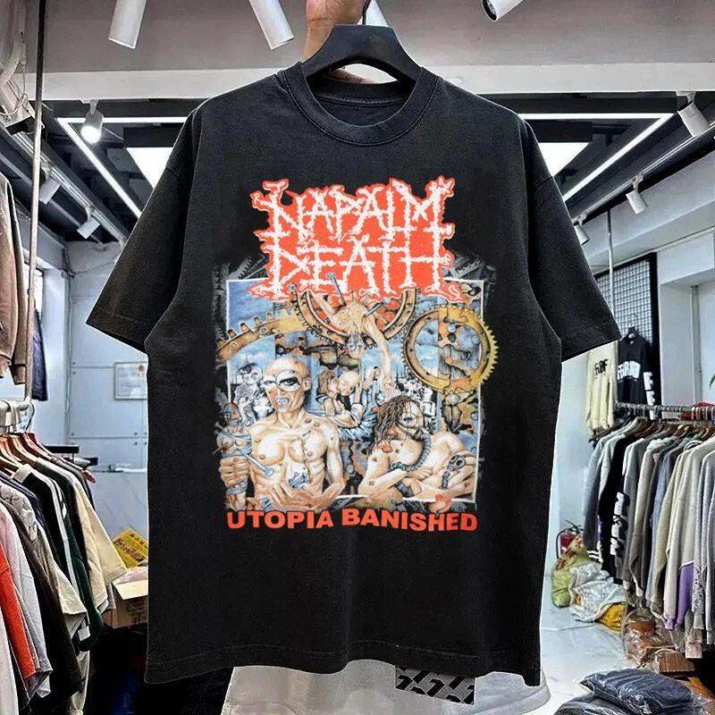 Vintage 2000s Napalm Death Band Retro Black Cotton Shirt Unisex S-5XL KH16141 Unisex T-Shirt S