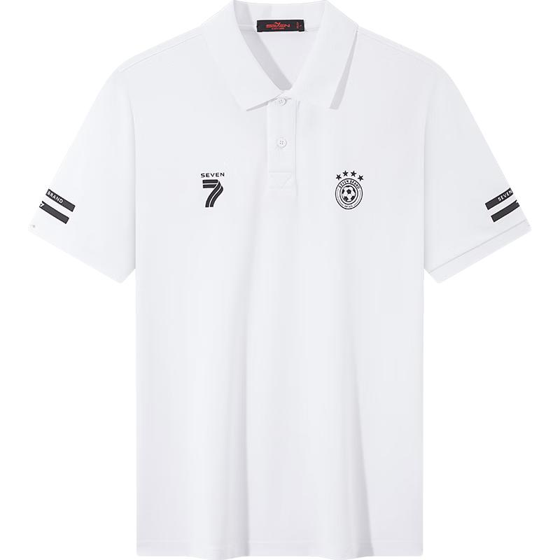Seven Men s Summer Antibacterial Polo Shirt 2XL белый