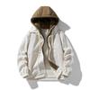 Cordjacke mit Kapuze für Paare mit dickem Samt für Herbst und Winter Herren Fake-Zweiteiler Hoodie-Jacke