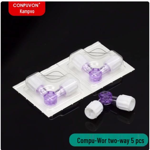 Kangpuwo Medical Hyaluronic Acid Solution Two-Way Valve Conversion Connector with Universal Screw Thread and Flat Mouth