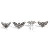 Creative Halloween Skull Butterfly Ring, Gothic Diablo Moth Wings Ring Set