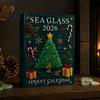 Christmas Tree Hanging Decorations 2026 Sea Glass Advent Calendar, 24 Day Countdown Box with Decorative Calendar Acrylic Ornaments, Festive Decor for