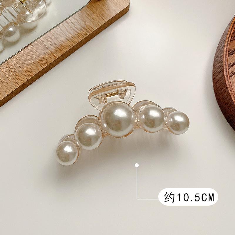 Kshmir New style exaggerated large beads acrylic hair clip large make-up hair styling hairpin female hair pearl hair accessories