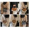 Plaid Splicing Flip Small Square Bag Women's Portable Messenger Bag