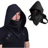 Men's Medieval Vintage Pirate Cosplay Hooded Cloak Black Cyberpunk Rogue Cowl Hood Scarf Halloween Party Costume Props