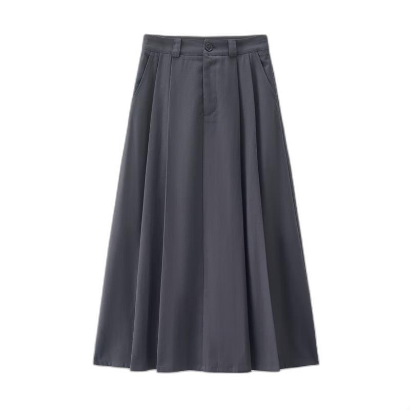 Giordano Women s Pleated A-Line Midi Skirt M