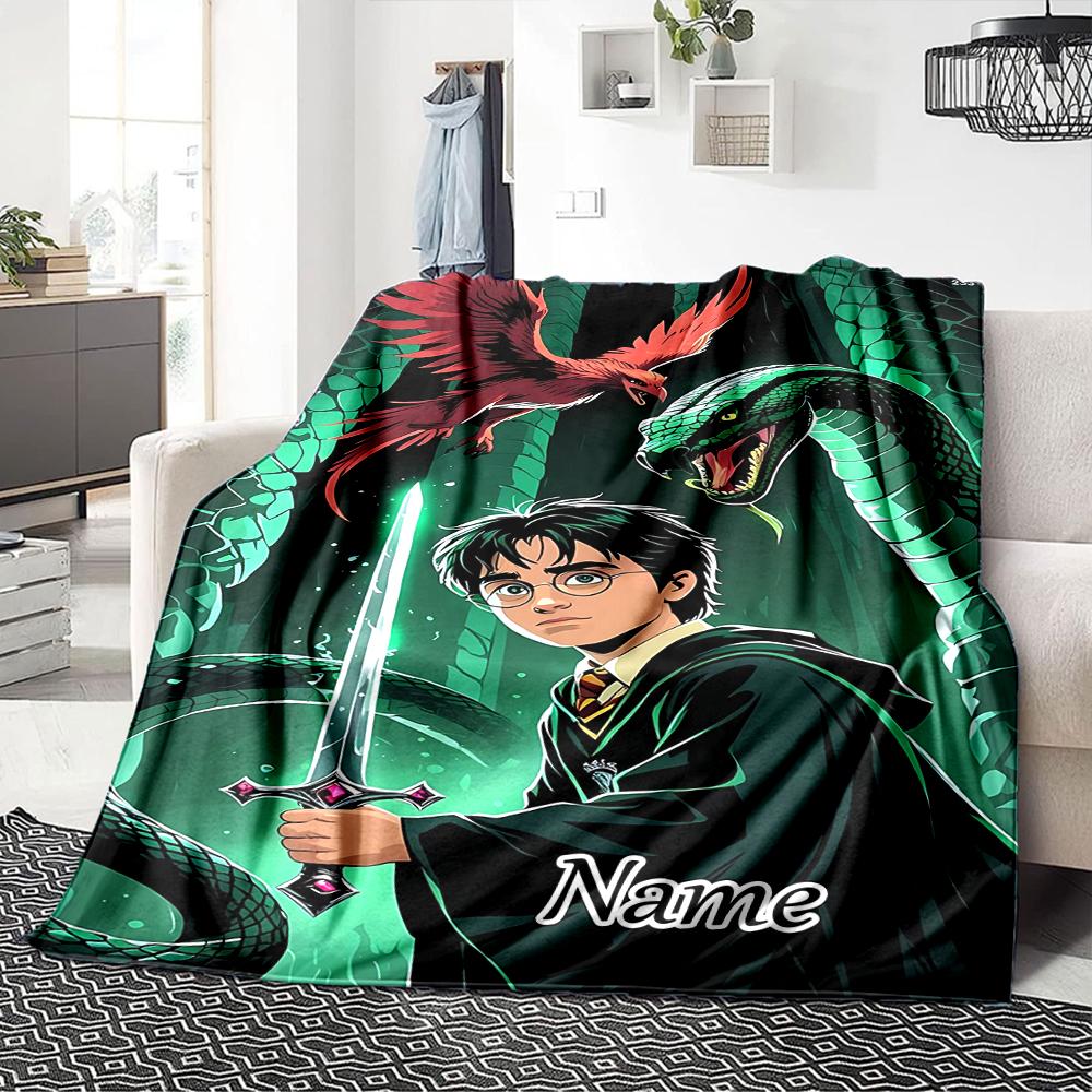 Custom Name Harry Potter Adventure blanket for Couch & Bed, Plush Cozy Fuzzy Blanket Super Soft & Warm Blankets for Fall and Winter. 090863