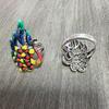 Peacock Ring, Adjustable Ring Couple Jewelry