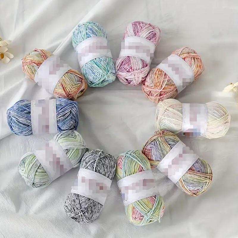 40g/Roll Silk Thread Bag Doll Gradient Color Handmade Woven Duan Dyed Yarn Soft Crocheting DIY Crafting For Sweater Hat Scarf