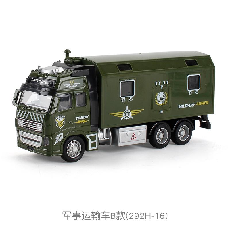Kids Toy Large Simulation Pull Back Alloy Cement Excavator Construction Truck Fire Engine Model