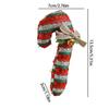 Christmas Candy Canes Decor Fabric Red White Christmas Crutches With Bell And Bow Candy Christmas Tree Decorations For Party