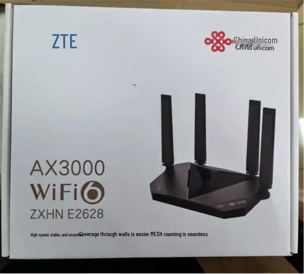 ZTE E2638 Dual-Band AX3000M Mesh Gigabit Router, E2628 Port, Compatible with E2637.