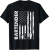 American Flag Bartender Funny Bartending Barkeep Gifts Unisex T-Shirt