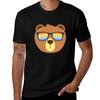 Orso Gay Che Indossa Occhiali da Sole con Bandiera Arcobaleno Pride Lgbtq Maglietta Stampa Stile Retrò Top Casual