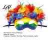 Maschera Floreale Mascherata Mardi Gras per Uomini Donne Colorata Arcobaleno Piumata Carnevale Veneziano Festa di Ballo Carnevale Halloween Cosplay Costume