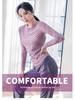 Women's Plus Size Quick-Dry Long Sleeve Sportswear for Running, Yoga, and Pilates.
