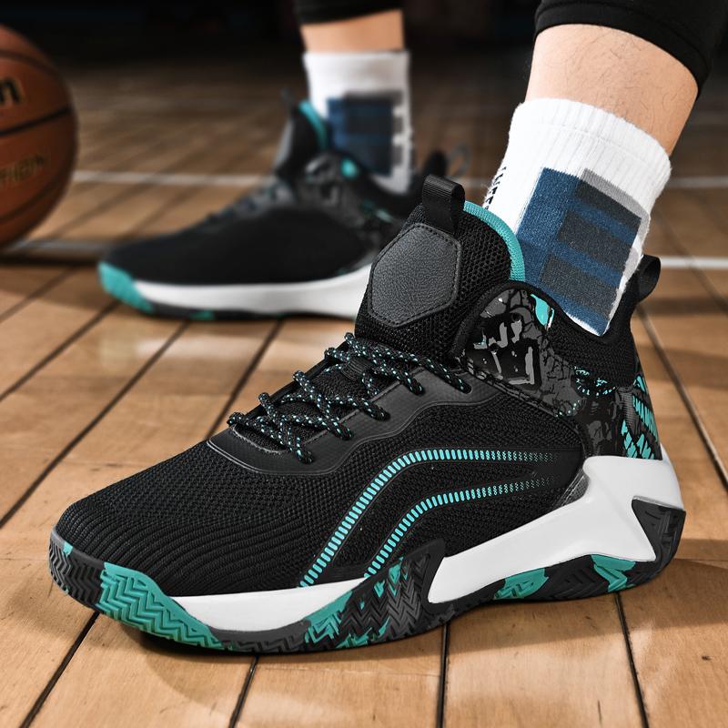 Men's Basketball Shoes Breathable Cushiing N-Slip Wearable Runing Shoes Gym Training Athletic Basketball Sneakers for Women