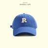 Hat Women's New R Embroidered Baseball Cap Japanese Versatile Baseball Cap Men's Ins Korean Style Sports and Casual Curved Brim Hat