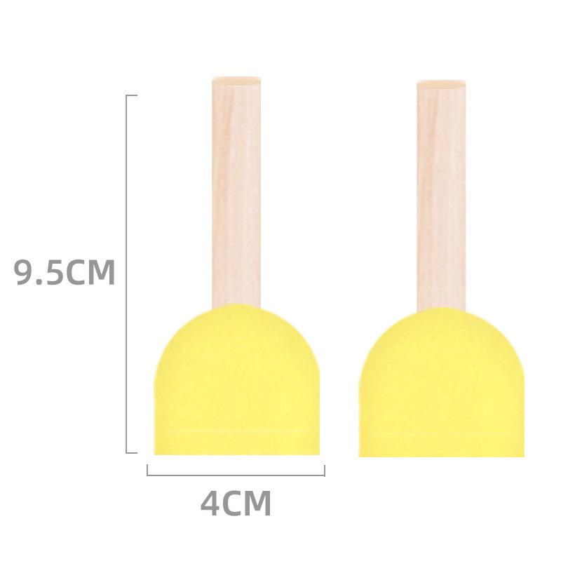 Children's Wooden Handle Mushroom Sponge Paintbrush for Art and Graffiti